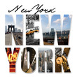 NYC New York City Graphic Montage