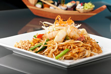 Seafood Pad Thai With Stir Fried Rice Noodles