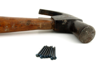 hammer and nails for home construction