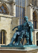 Statue Of Roman Emperor Constantine At York Minster In England
