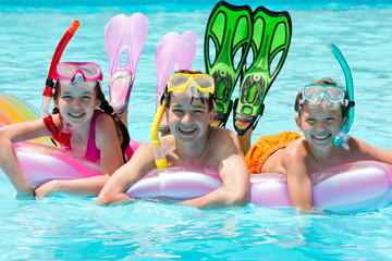 Kids playing in the water