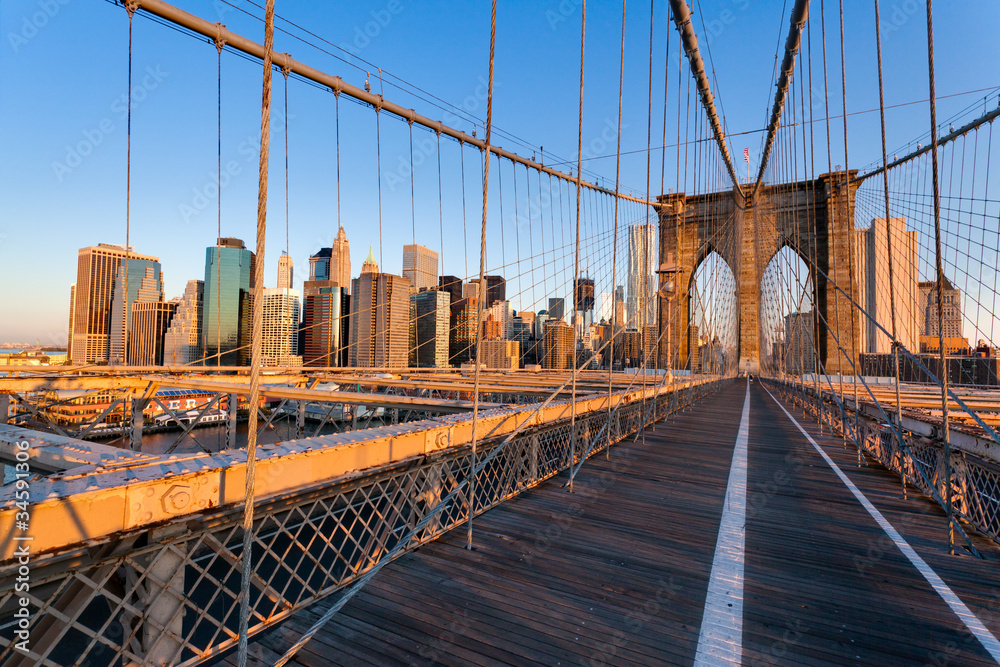 Pont de Brooklyn New York - obrazy, fototapety, plakaty 