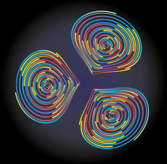 Aufkleber - Vector abstract rainbow circles