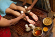 © vkph - traditional indian ayurvedic oil foot massage