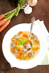 Canvas Print - Luxurious homemade vegetable soup.