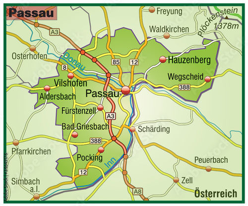 Landkreis Passau Variante5 – kaufen Sie diese Vektorgrafik und finden