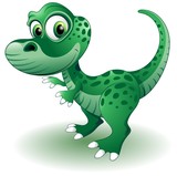 Fototapeta Dinusie - Dinosauro Cucciolo-Baby Dinosaur-Vector