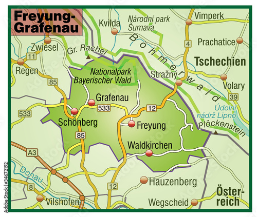 Landkreis Freyung-Grafenau Variante5 – Stock-Vektorgrafik | Adobe Stock