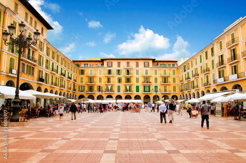 Fotografie, Obraz Majorca Plaza Mayor in Palma de Mallorca