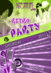 Poster - Partyflyer Retro