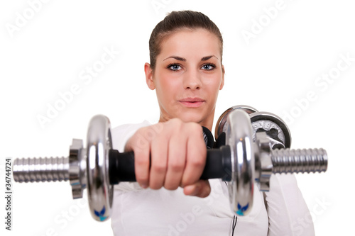 Leinwand Poster young girl exercising