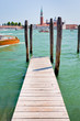 pier on San Marco Canal and view on San Giorgio Maggiore, Venice