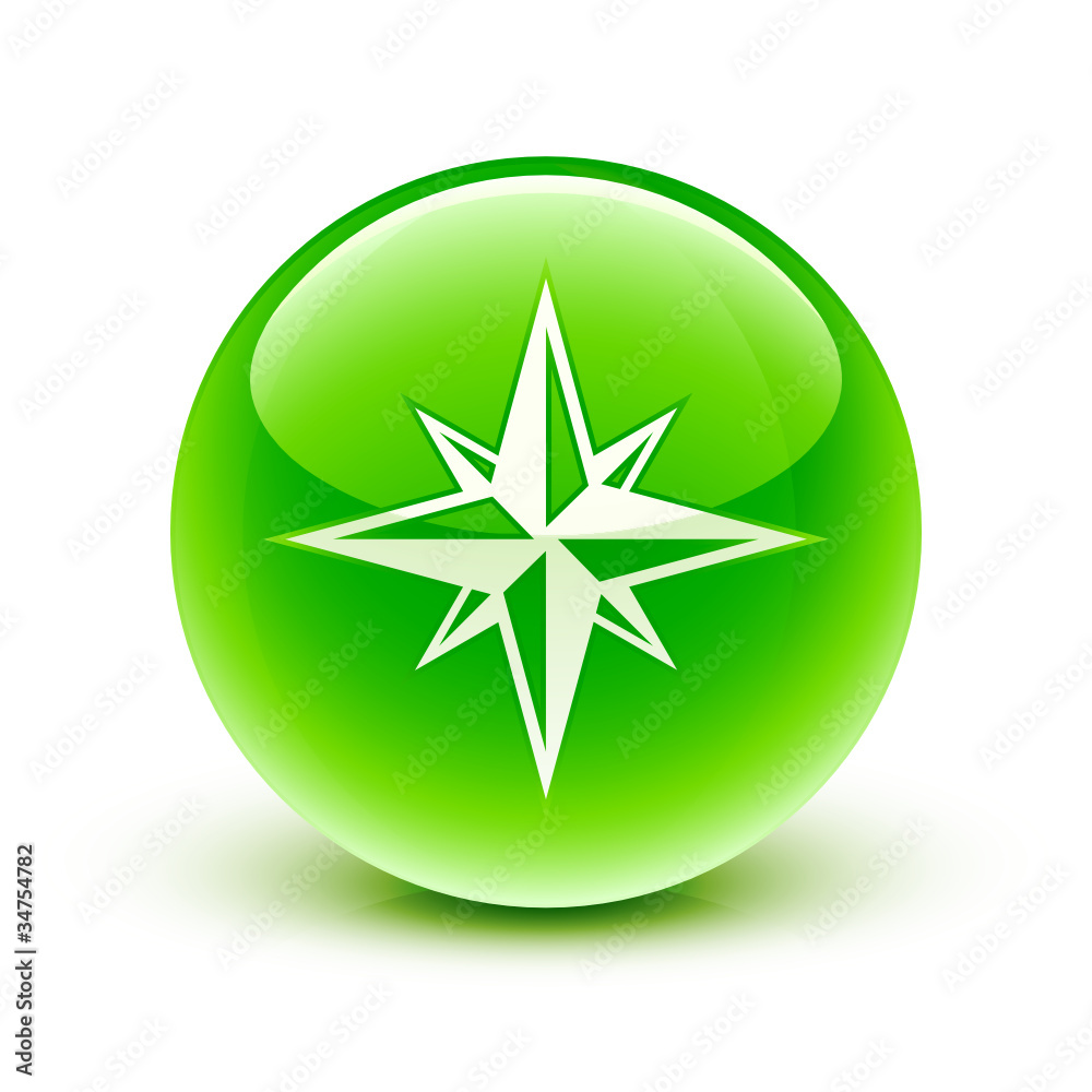 icône boussole / compass icon Stock Vector | Adobe Stock, image size:1000x1000