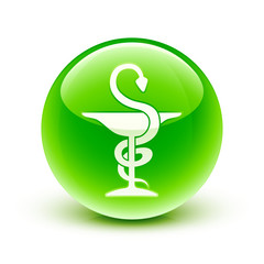 Poster - icône caducée / caduceus icon