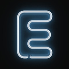 Wall Mural - neon font letter e