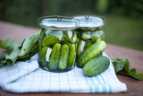 Fototapeta  - pickled cucumber  / ogórki kiszone lub małosolne