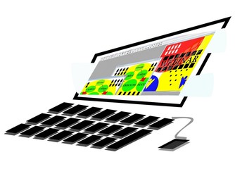Wall Mural - webinar - only a mouse click away