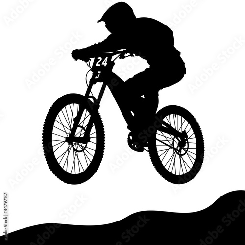 Mountainbike Downhill Stock Vector | Adobe Stock
