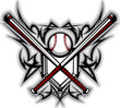 Baseball Softball Bats Tribal Graphic Image