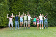 © william87 - Happy Teenage College Students Jumping at Park