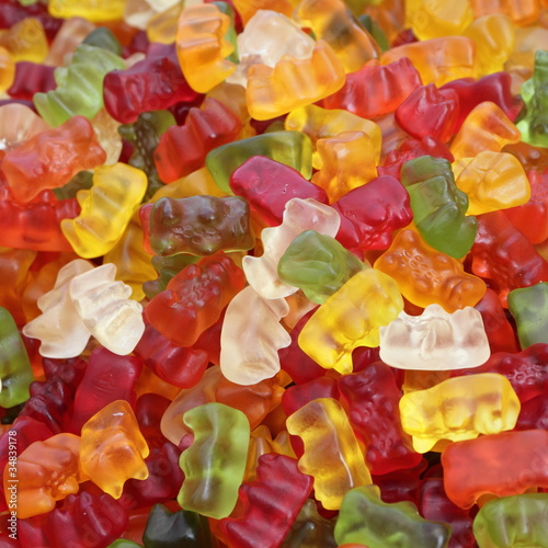 Naklejka na szybę gummy bear background