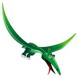 Fototapeta Dinusie - Dinosauro Pterodattilo Cartoon-Pterodactyl Dinosaur-Vector