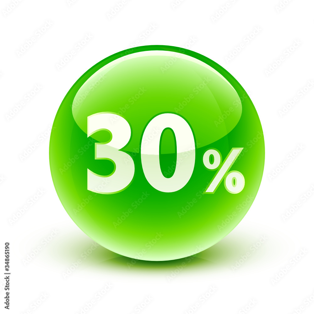 Vector de Stock icône 30% / 30% icon | Adobe Stock, image size:1000x1000