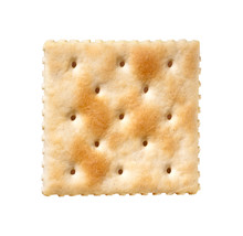 Saltine Cracker Isolated On White
