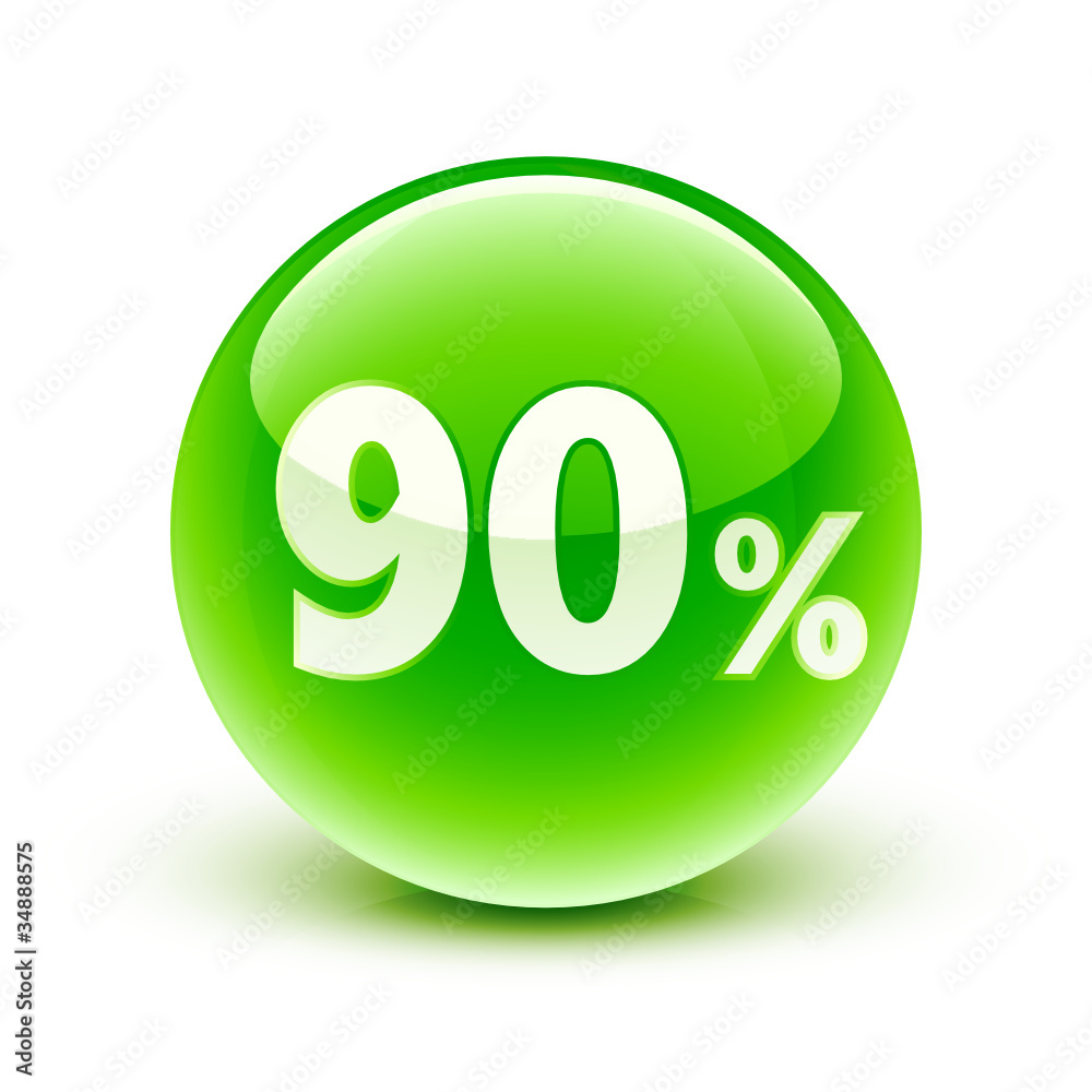 icône 90% / 90% icon Stock Vector | Adobe Stock