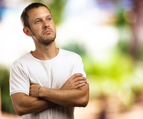 Poster - young man thinking