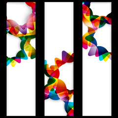 Wall Mural - Abstract vertical banner with forms of empty frames for your web