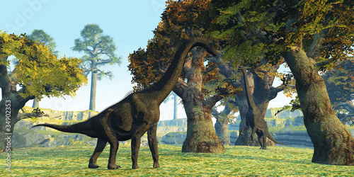 Nowoczesny obraz na płótnie Brachiosaurus