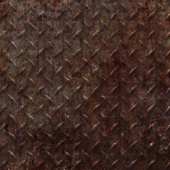 Wall Mural - Rusty Diamond Plate