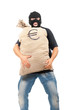 © Anton Gvozdikov - Happy robber with sack full of euro
