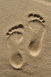 Two human footprints