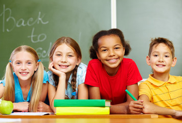 Wall Mural - Group of pupils