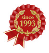 since 1993 button seal siegel jubiläum