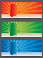 Canvas Print - vector website banners for software products