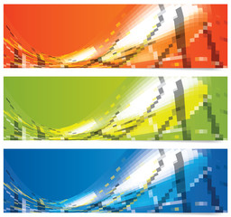 Canvas Print - vector website headers
