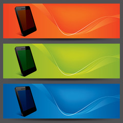Wall Mural - smart phone promotion banners