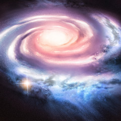 light years away - distant spiral galaxy.