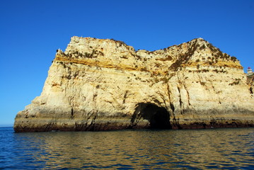 Wall Mural - Yellow cliffs in Lagos in the Algarve Portugal