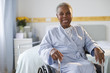 © JGI/Tom Grill/Blend Images - Black woman sitting in wheelchair in  hospital