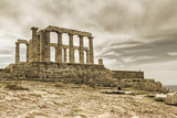 Fototapeta  - temple of poseidon in Sounio, Greece