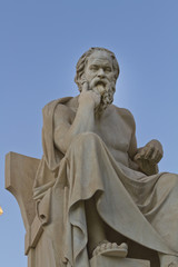 Fototapete - statue of Socrates from the Academy of Athens,Greece