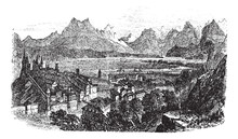 Lucerne In Switzerland Vintage Engraving