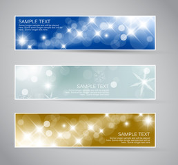 Wall Mural - Set of vector christmas / New Year banners