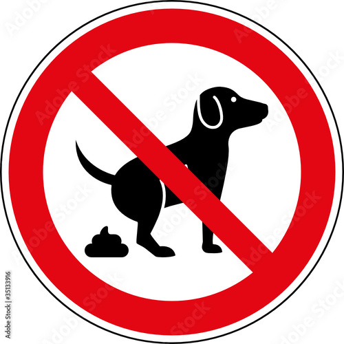 Verbotsschild Hundekot verboten - kein Hundeklo Zeichen ...