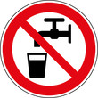 Verbotsschild Kein Trinkwasser - Wasser nicht trinken