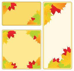 Wall Mural - Vector Autumn Frames
